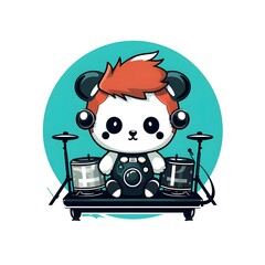 Cute Chibi Cartoon AI Generate Design Illustration