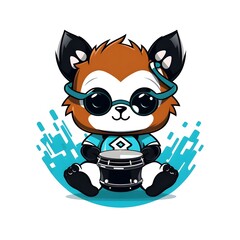 Cute Chibi Cartoon AI Generate Design Illustration