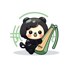 Cute Chibi Cartoon AI Generate Design Illustration