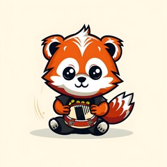 Cute Chibi Cartoon AI Generate Design Illustration