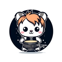 Cute Chibi Cartoon AI Generate Design Illustration
