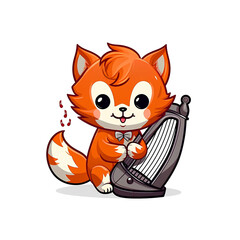 Cute Chibi Cartoon AI Generate Design Illustration