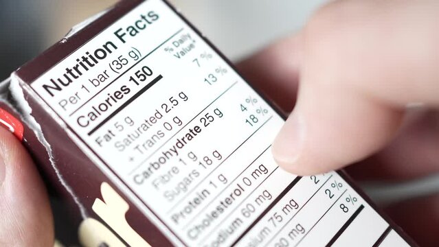 Reading the Nutrition Facts Label on the Side of a Package