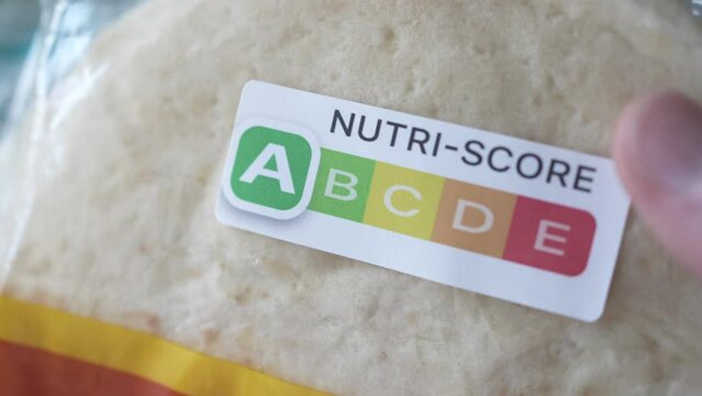 Healty Food Package With a Nutri Score of A Closeup Label