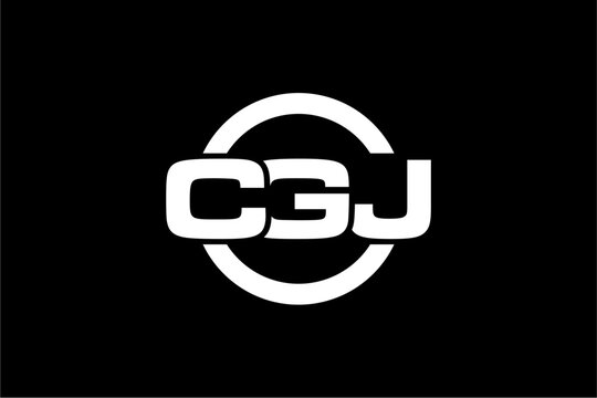 CGJ creative letter logo design vector icon illustration	