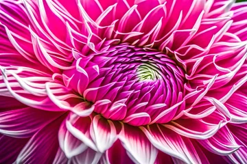 Foto op Aluminium Abstract closeup(macro) of pink dahlia flower with beautiful petals. This brilliant, pretty flower has a stunning pattern © CREAM 2.0