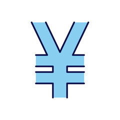 Fototapeta premium Yen related vector icon. Isolated on white background. Vector illustration