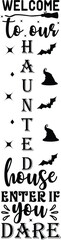 Halloween porch sign SVG design cut files