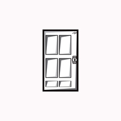 vector door , graphic vector illustration