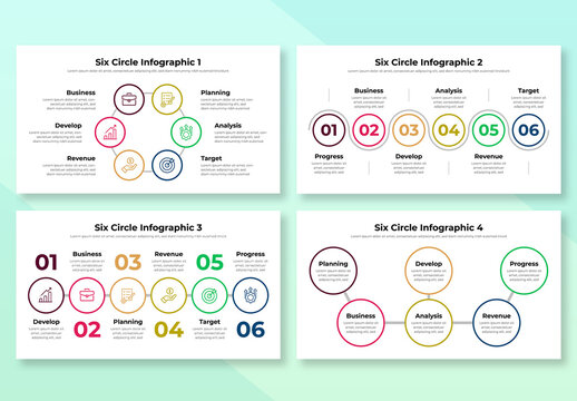 Six Steps Circle Infographic Design