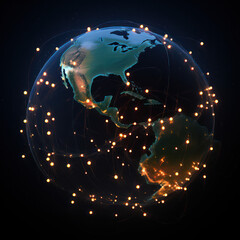 Planet shrouded in networks - Generative AI