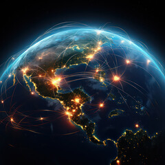 Planet shrouded in networks - Generative AI