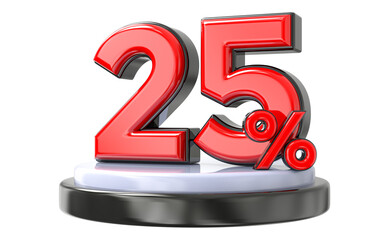 Number 3d render png transparent