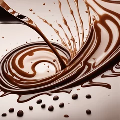 Foto op Plexiglas Chocolate and milk © tugolukof