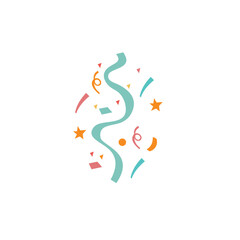 Fun colorful line doodle shape set. Creative minimalist style art symbol collection for children or party celebration with basic shapes. Simple upbeat childish drawing scribble decoration.