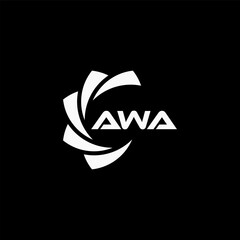 AWA logo vector logo design. AWA abstract minimalist alphabet letter logo design.
