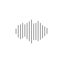 sound wave icon ilustration logo template vector