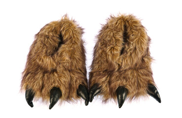 fluffy wolf paw shoe costume for Halloween © nd700