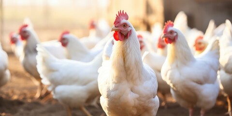 Farm Livestock, Chickens in the Morning