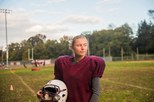 Female Kicker on highschool Football team