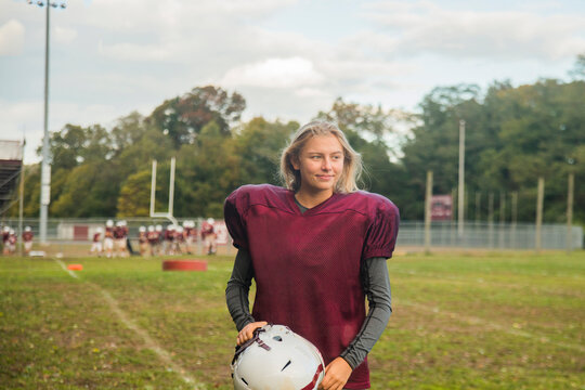 Female Kicker on highschool Football team