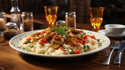 rice with chicken, attractive, engaging, HD wallpaper, background Photo
