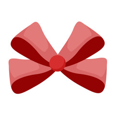 Vector hand drawn christmas ribbon on white