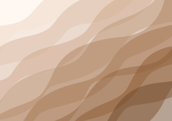 vector background Waves of light brown and dark brown sea wallpaper with gradients and overlapping colors