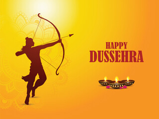 Happy dussehra celebration design with vector illustration