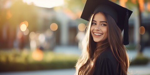 Euphoric young woman in iconic hat