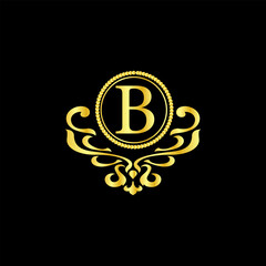 b vector design luxury logo template