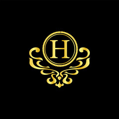 h vector design luxury logo template