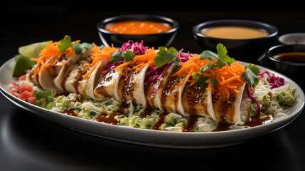 grilled chicken with vegetables, attractive, engaging, HD wallpaper, background Photo
