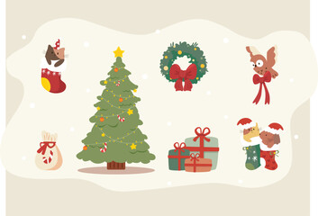 christmas tree and gifts