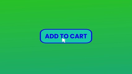 ADD TO CART button pressed on computer screen by cursor pointer mouse illustration background.