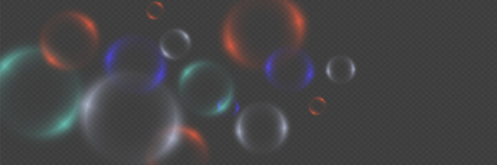 
Abstract background with neon bubbles, iridescent multi-colored glass balls or spheres.