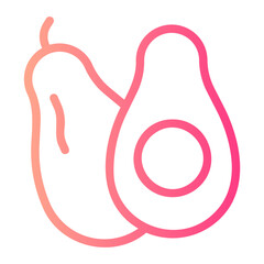 avocado gradient icon