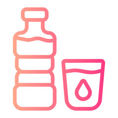 drinking water gradient icon