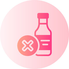 Obraz premium no alcohol gradient icon