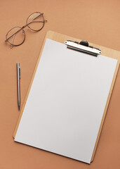 Clipboard with blank sheet