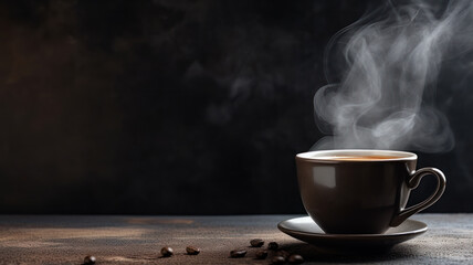 Fototapeta premium Dark and Moody Coffee Scene