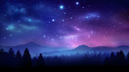 dream like gradient sky at night time. idea for fantasy background wallpape