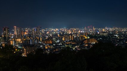 Obraz premium 兵庫県神戸市 ビーナステラスから見る神戸市の夜景