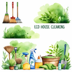 Eco friendly banner for cleaning service