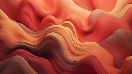 Fotobehang abstract landscape art in geometric shapes wallpaper © Danny9