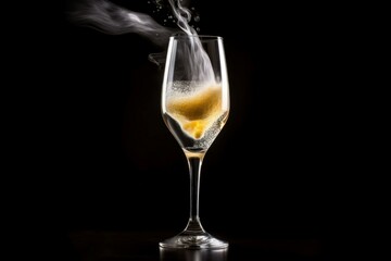 Cocktail chicago fizz glass. Generate Ai