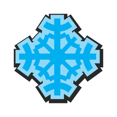 Snow flake vector icon