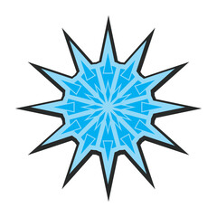 Fototapeta premium Snow flake vector icon