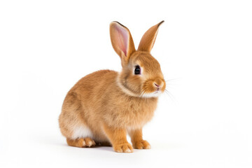 A rabbit isolated on a white background