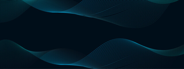Abstract wavy information technology smooth wave lines background. Design used for banner, presentation, web design, cover, web, flyer, card, poster, texture, slide, magazine, data visualization.